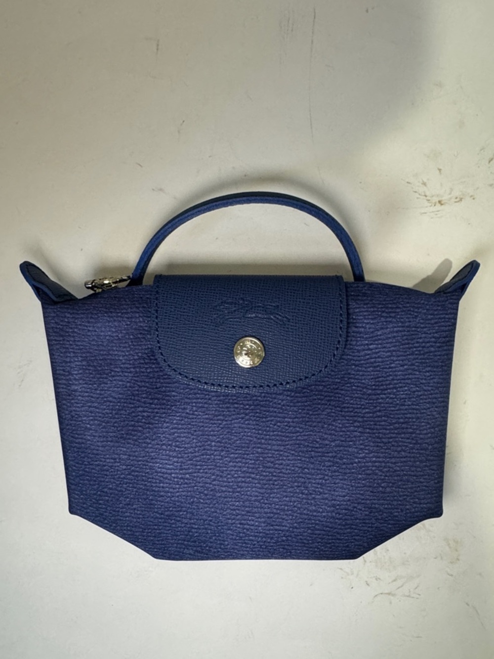 Longchamp Blue Small Top-Handle Cosmetic Pouch - Picture 6 of 9